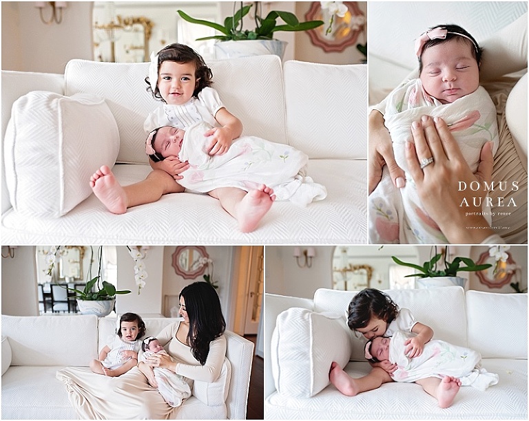 Sibling portraits from a newborn session.