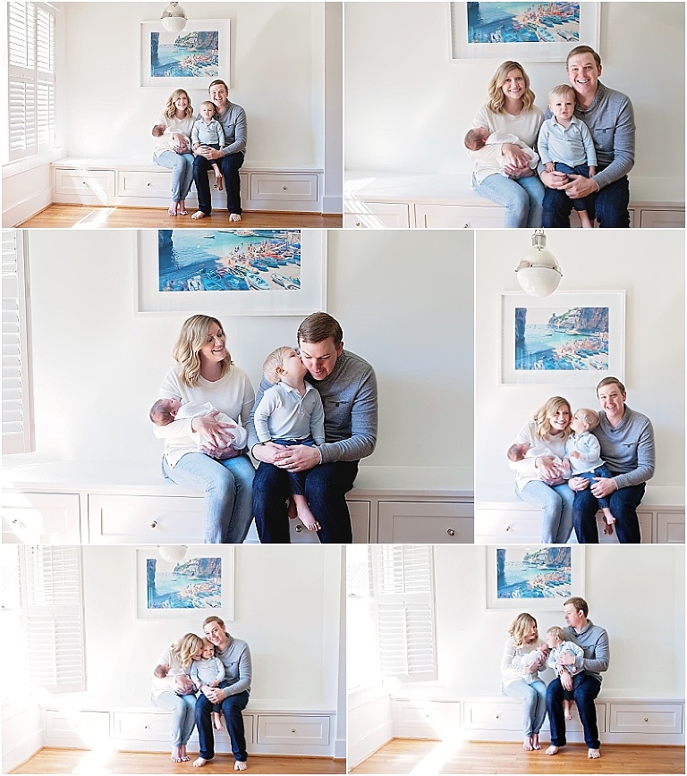 Sweet family moments at newborn session