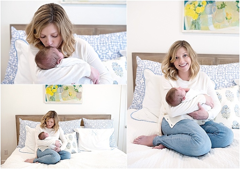 Kisses from mommy during newborn session