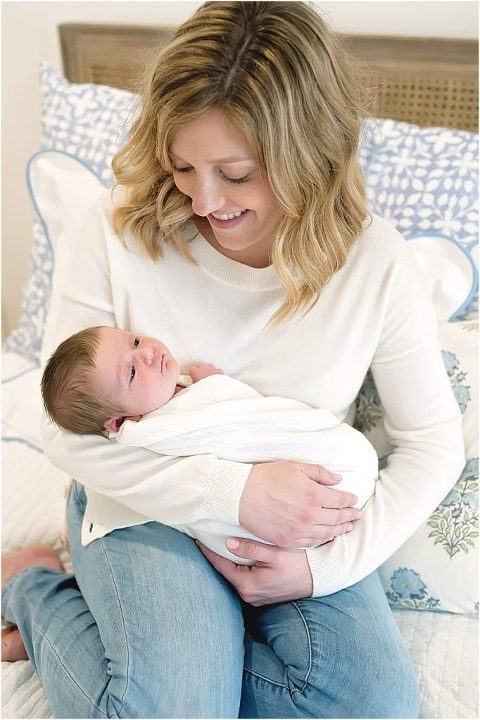 Mom with her newborn baby girl