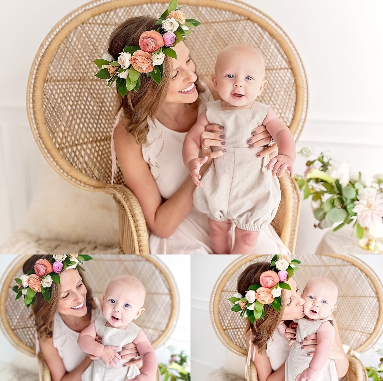 mommy kisses her baby boy
