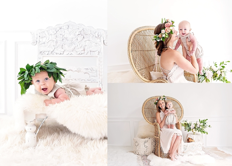 cute little boy with garland headpiece
