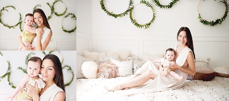 mommy and daughter snuggle during their styled shoot