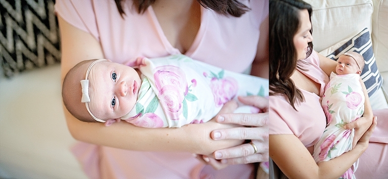 precious baby in mommy's arms