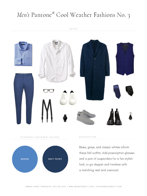 navy wardrobe options for session