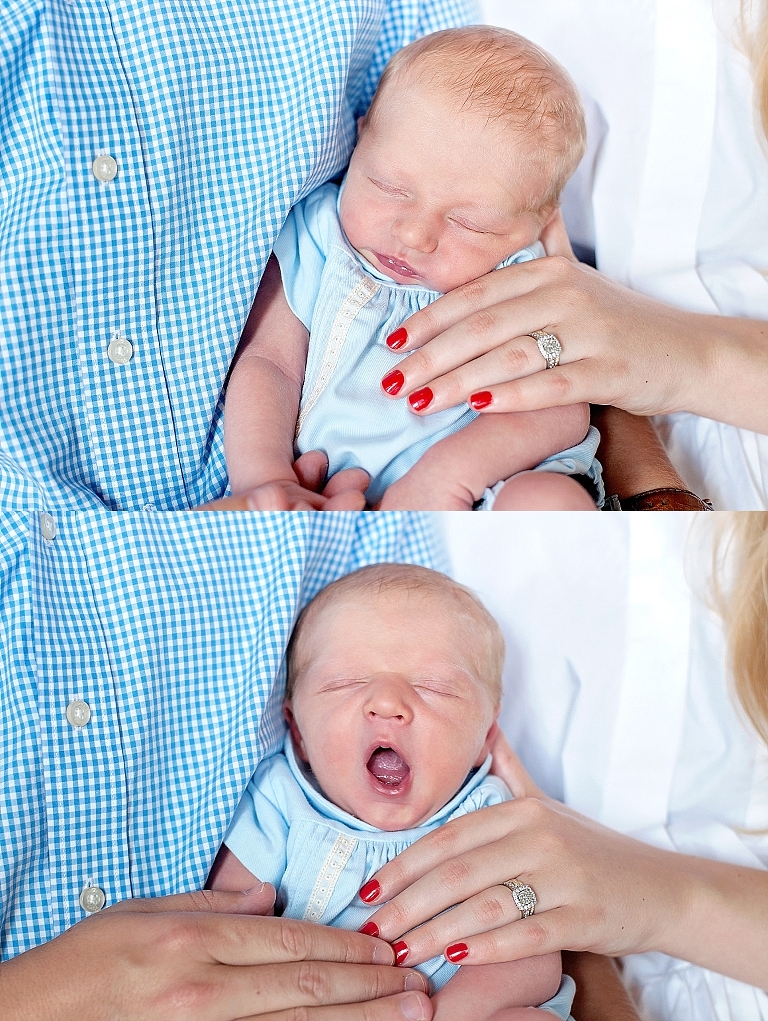 Close-up shots of newborn baby boy