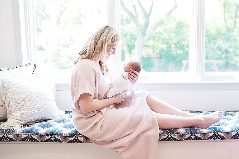 beautiful pink dress for newborn session