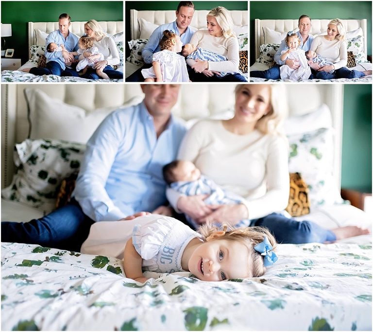 Big sister gets to take photos with her newborn baby brother