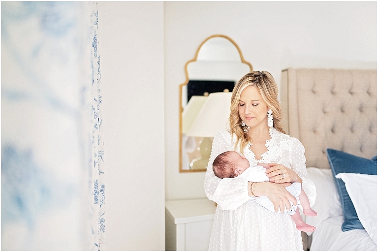 mom holds her newborn boy
